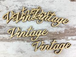 Natúr fa - "Vintage" felirat 10cm 5db/csomag - kosarbolt