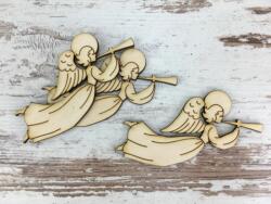  Natúr fa - Trombitás angyal 10cm 3db/csomag