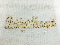 Natúr fa - "Boldog Névnapot" felirat írott 31cm - KIFUTÓ - kosarbolt