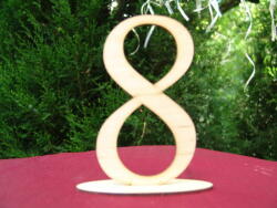  Natúr fa - Asztalszám 8-as 15cm