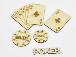 Natúr fa - Poker szett 5db/csomag