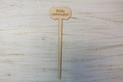  Natúr fa - Beszúrós "Boldog születésnapot! "gravírozott tábla 33cm