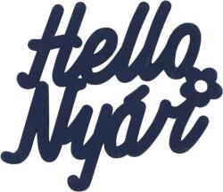 Hello Nyár" felirat színes sötétkék 11x10cm - kosarbolt