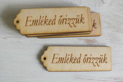 Natúr fa - "Emléked őrizzük" scrapbook tábla 3x8cm 5db/csomag - kosarbolt