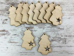  Natúr fa - Díszített fenyő 5cm 10db/csomag