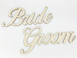  Natúr fa - "Bride Groom" felirat
