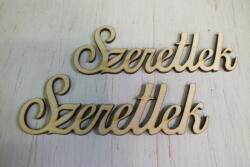 Natúr fa - "Szeretlek" felirat 15cm 2db/csomag - kosarbolt