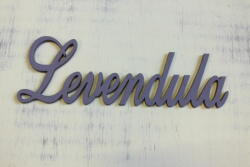  Fa "Levendula" felirat lila 15cm
