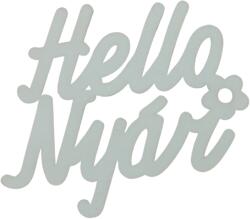 Hello Nyár" felirat színes menta 11x10cm - kosarbolt