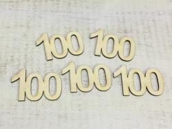  Natúr fa - Évfordulós számok 100-as 5db/csomag - kosarbolt