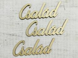 Natúr fa "Család" felirat 13, 5cm 3db/csomag - kosarbolt