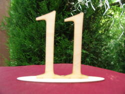  Natúr fa - Asztalszám 11-es 15cm - kosarbolt