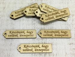 Natúr fa -"Köszönjük, hogy. . . " hosszú scrapbook tábla 10db/csomag - kosarbolt