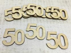  Natúr fa - Évfordulós számok 50-es 10db/csomag - kosarbolt