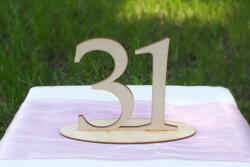  Natúr fa - Asztalszám 31-es 15cm - kosarbolt