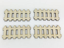  Natúr fa - Kicsi kerítés szett 4x8cm 4db/csomag - kosarbolt