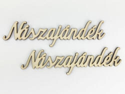  Natúr fa - "Nászajándék" felirat 2db/csomag - kosarbolt