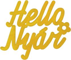 Hello Nyár" felirat színes sárga 11x10cm - kosarbolt