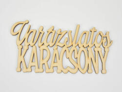  Natúr fa - Varázslatos karácsony felirat 19, 5cm