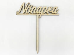  Natúr fa - Beszúrós "Nőnapra" felirat 9, 5cm