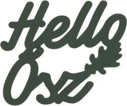  Zöld "Hello Ősz" felirat színes 11x11cm - kosarbolt