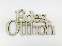  Natúr fa - "Édes Otthon" felirat koszorúra 8x14cm