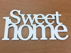  Fa - "Sweet Home" felirat koszorúra 7x14cm fehér