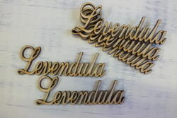  Natúr fa - "Levendula" felirat 9, 5cm 5db/csomag - kosarbolt
