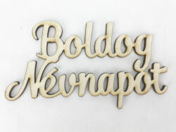 Natúr fa - "Boldog Névnapot" felirat 10, 5cm - kosarbolt