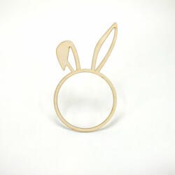  Natúr fa - Nyuszifüles fa karika 16cm - kosarbolt