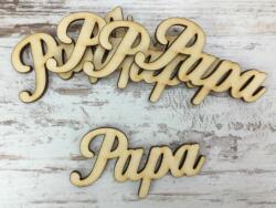  Natúr fa - "Papa" felirat 6, 5cm 5db/csomag