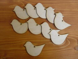 Natúr fa - Kövér madár 6x8cm 10db/csomag - kosarbolt