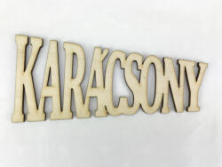  Natúr fa - "KARÁCSONY" trapéz felirat 15cm