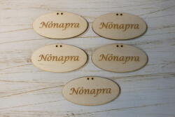  Natúr fa - "Nőnapra" ovál tábla 5db/csomag kifutó