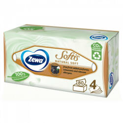 Zewa Softis Natural Soft 4 rétegű dobozos papírzsebkendő (80 db) - beauty