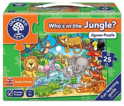 Orchard Toys Puzzle cu Activitati Cine este in Jungla - Who's in the Jungle (OR216) Puzzle
