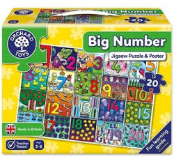 Orchard Toys Puzzle de Podea Invata Numerele (de la 1 la 20) - Big Number Jigsaw (OR237)