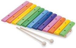 New Classic Toys Xilofon Lemn - 12 Note Colorate (NC10236) - hobiktoys