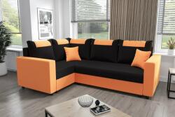  Veneti SANVI PLUS sarok ülőgarnitúra karfával - narancssárga / fekete
