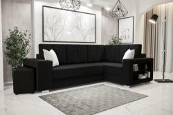 Veneti Kényelmes LORA ülőgarnitúra - fekete, jobbos