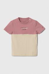 Calvin Klein újszülött póló rózsaszín, mintás - rózsaszín 80