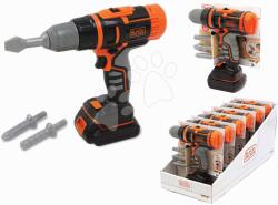 Smoby Mașină de găurit mecanică Black&Decker Mechanical Drill Smoby cu atașamente și accesorii de la 3 ani (SM360922) Set bricolaj copii