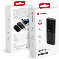 Forcell Powerbank F-Energy P20k1 PD 20W QC 20000mah fekete - mobilehome