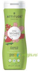 ATTITUDE Sampon si Gel de Dus 2in1 pentru Copii cu Pepene si Cocos Little Leaves 473ml