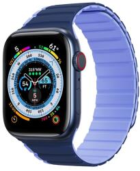 DUX DUCIS pótszíj (egyedi méret, szilikon, 3D minta, mágneses zár) KÉK Apple Watch Series 7 41mm, Apple Watch Series SE 2 40mm, Apple Watch Series 2 38mm, Apple Watch Series 3 38mm, Apple Watch (GP-142275)