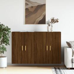 vidaXL 2 db barna tölgyszínű szerelt fa fali szekrény (3197880) - vidaxl