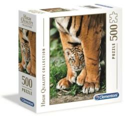 Clementoni 97321 High Quality Collection puzzle négyzet alakú dobozban - Bengáli tigris kölyök (500 db) (97321)