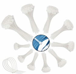 sarcia. eu Poliamid kötegzőszalagok, 1000 darabos fehér kábelkötegző készlet