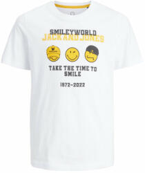 JACK & JONES Póló SMILEY WORLD 12223445 Fehér Regular Fit (SMILEY WORLD 12223445)