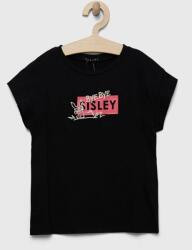 Sisley gyerek pamut póló fekete - fekete 160 - answear - 6 290 Ft